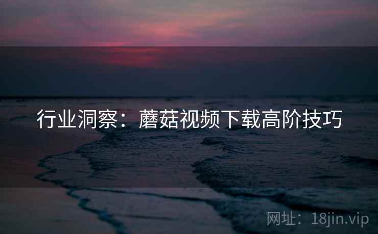 行业洞察：蘑菇视频下载高阶技巧