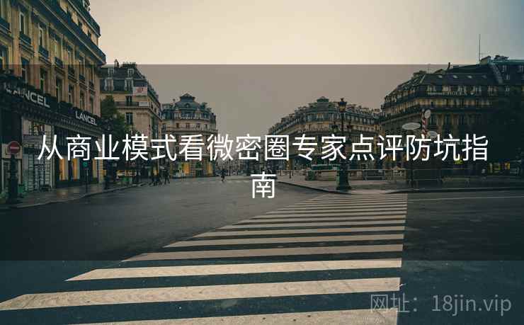 从商业模式看微密圈专家点评防坑指南