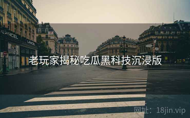 老玩家揭秘吃瓜黑科技沉浸版