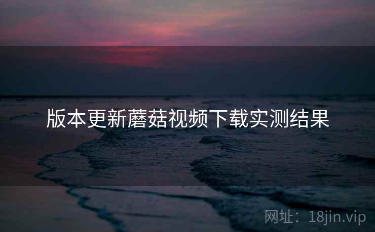 版本更新蘑菇视频下载实测结果